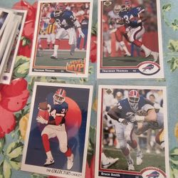 Buffalo Bills 17 '91 Upper Deck Football Cards Lot Plus 4 Errors Variation Cards 
