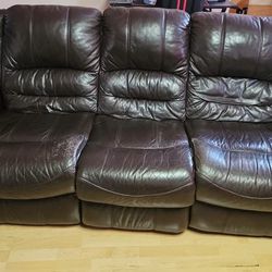 Leather Couches and Table 