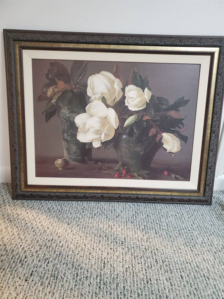 Beautiful Floral Framed Picture
