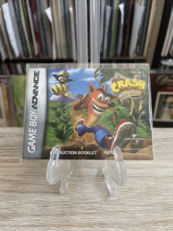 crash bandicoot the huge adventure gba manual Game Boy Advance with bag