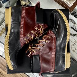 L.L.Bean Women's Small Batch Rare Rubber Duck Boots, 6" Padded Collar Sz 8M $228