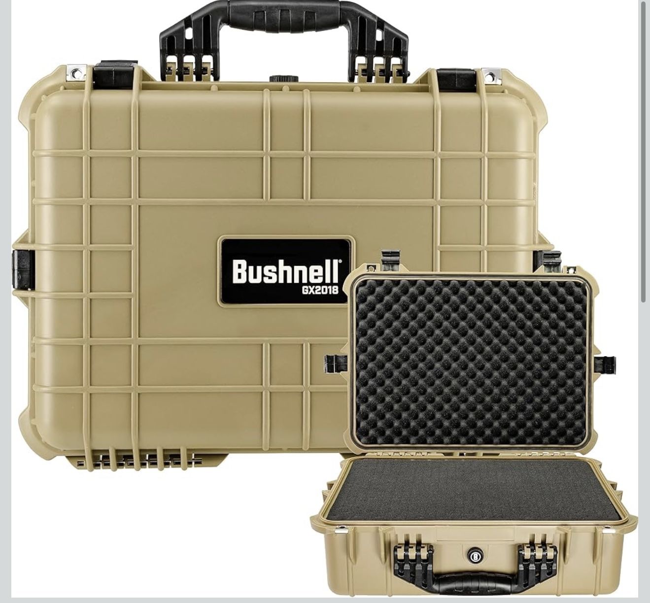 Bushnell 20 Inch Large Waterproof Hard Handgun Case For Firearms, Optics, Camera, Equipment, Accessories, Shock Proof, and TSA Ready