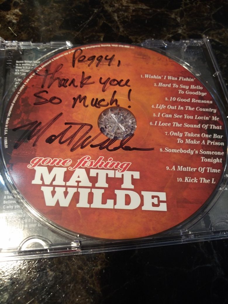 Matt Wilde Gone Fishing Autographed CD