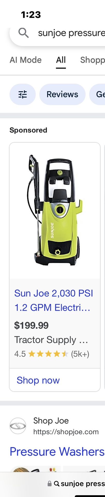 Sunjoe Pressure Washer!