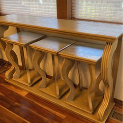 Buffet Table With Stowaway Seating