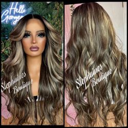 Human Hair Blended Lace Front Wig 