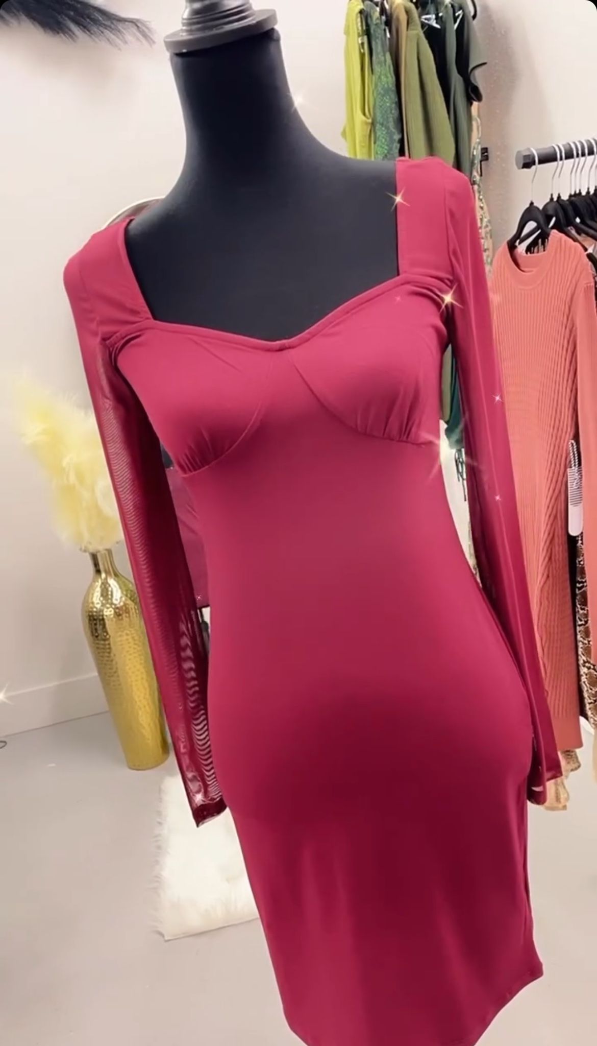 Burgundy Dress