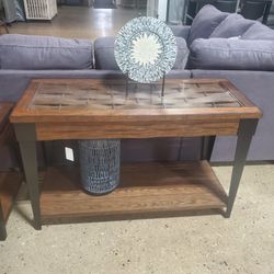   Brown Solid Wood Sofa Entryway Table(New)
