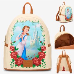 Loungefly Disney Beauty And The Beast Belle Castle Mini Backpack 