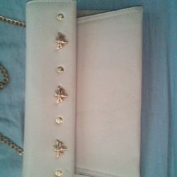 Women's Purse Handbag With Gold Bees On It