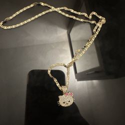 Yellow Kitty Gold Necklace 