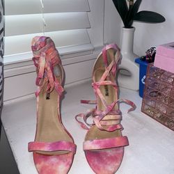 Flower Heels Long Straps