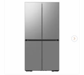 Bespoke 36 in. 23 cu. ft. Counter Depth 4-Door Flex French Door Refrigerator in Stainless Steel with Beverage Center