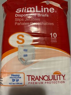 Tranquility SlimLine Disposable Briefs Size Small 10-Pack