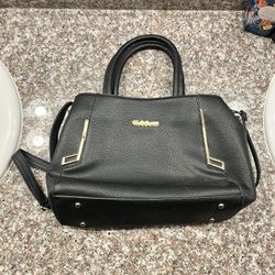 Aidebam Faux Leather Handbag – Black