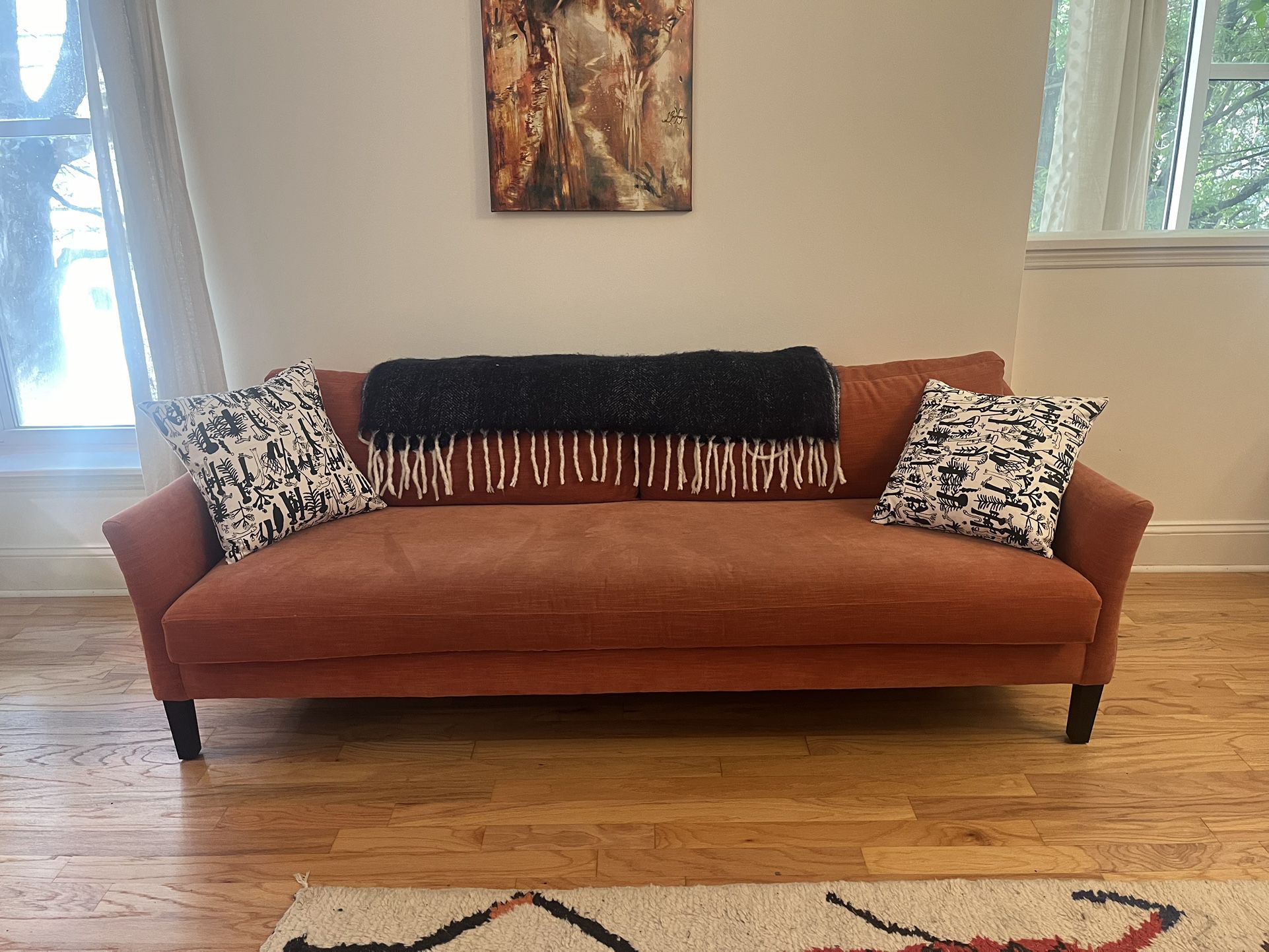 Salmon couch from Urban Supply