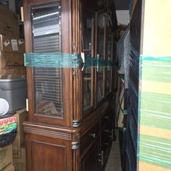OBO Moving Sale- Storage Unit- FULL of Furniture-Dining Set 6 Chairs Matching China Hutch, Queen Bed, More