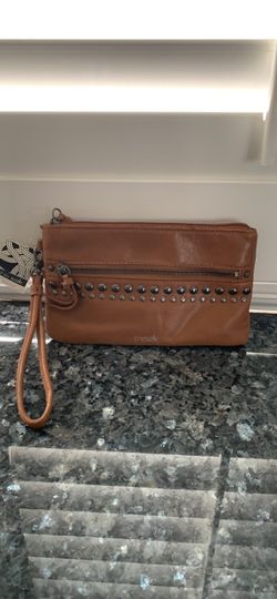 NWT***The Sak Leather Studded Wristlet Clutch