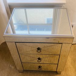 Mirrored Nightstand 