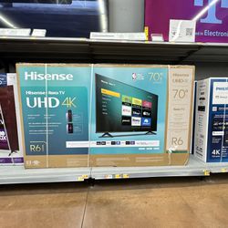 70” Hisense Smart 4K LED UHD Tv!!