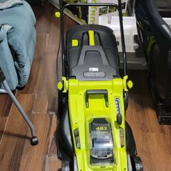 Brand New Sunjoe 48v Cordless Push Lawn Mower (comes with 2 batteries and charger)