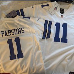 Nike Youth Size M Dallas Cowboys Micah Parsons #11 White Game Jersey