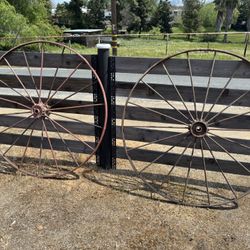 (Large) 54” Early 1900s Wagon Wheels 