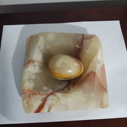 Vintage Marble Ashtray With Egg