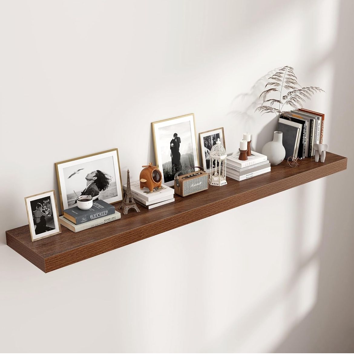 Floating Shelves for Wall, 72 Inch Wide x 12 Inch Deep Floating Shelves, Long Wood Floating Wall Shelf