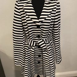 Forever 21 Striped Pea Coat
