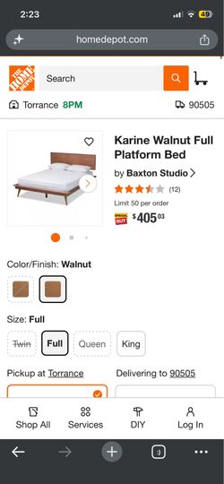 full bed frame Walnut