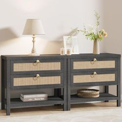 Eclatara Large Rattan Night Stand