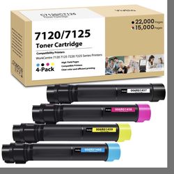 7120 7125 7(contact info removed) Toner Cartridge With New Chip Replacement For Xerox 006R01457 006R01458 006R0145