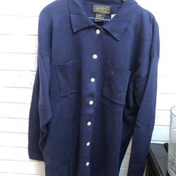 Eddie Bauer Women’s NWT Cotton Blue Polo Shirt Jacket