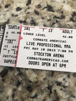 MMA fight night ufc in Stockton 2 tickets