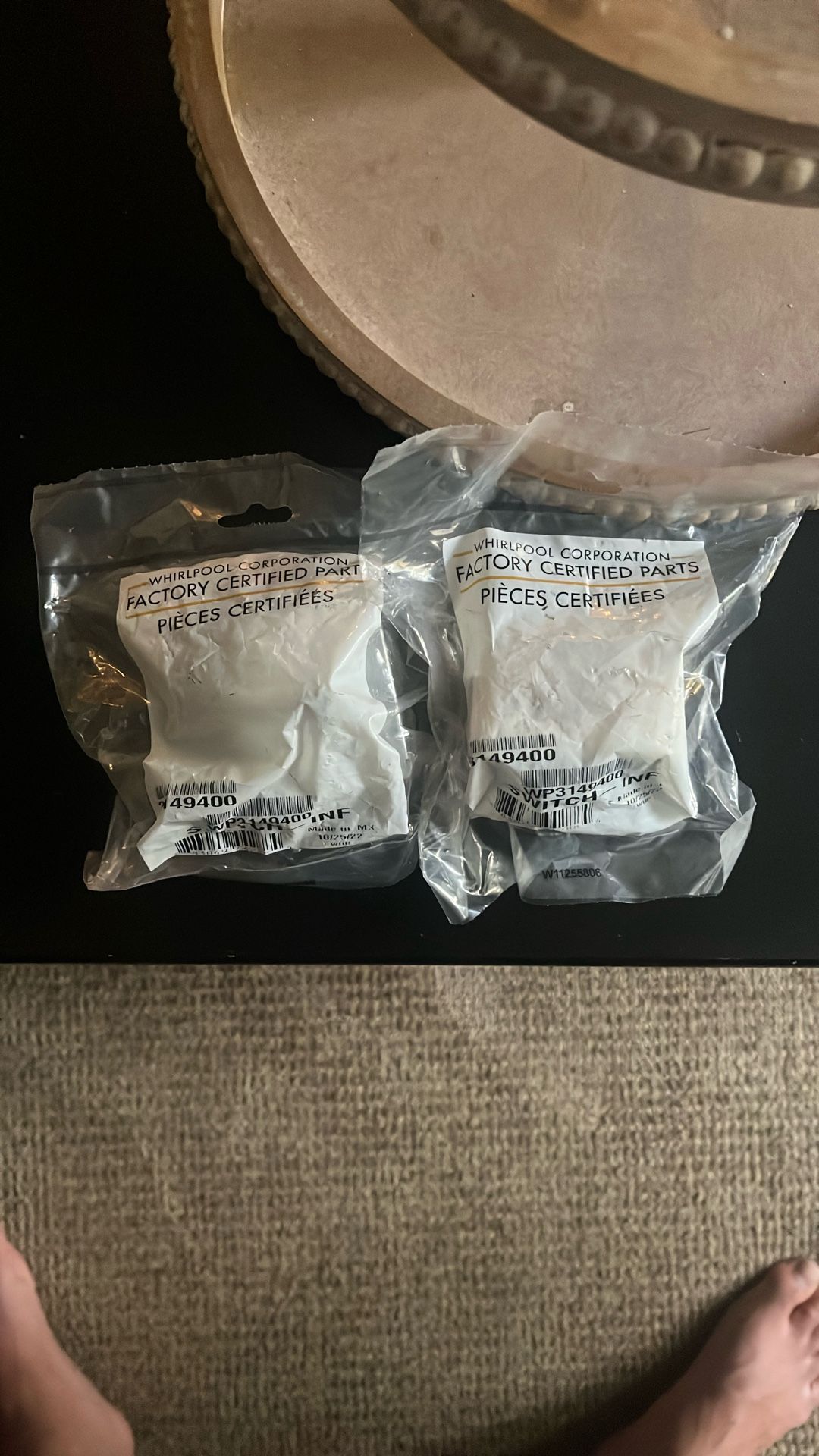 Whirlpool Infinity Switches