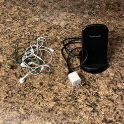 Charging Pad + 2 Earphones (rarely used)