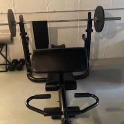 Bench/bar And Weights 