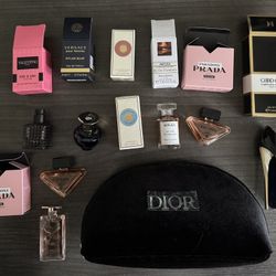 Designer Travel Size Perfumes + Dior Bag