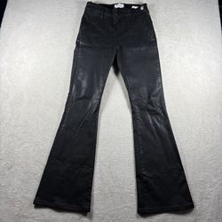 FRAME Le Flare De Francoise Women’s 28 Black High-Rise  Stretch Denim Jeans#915