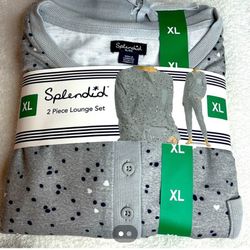 Splendid 2 Piece lounge Set Joggers Crew. SZ XL. 
