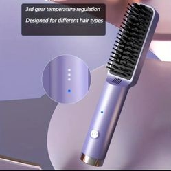Portable 3 Temperature  Hair Brush 