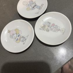 Precious Moments Mini Teacup Plates Vintage