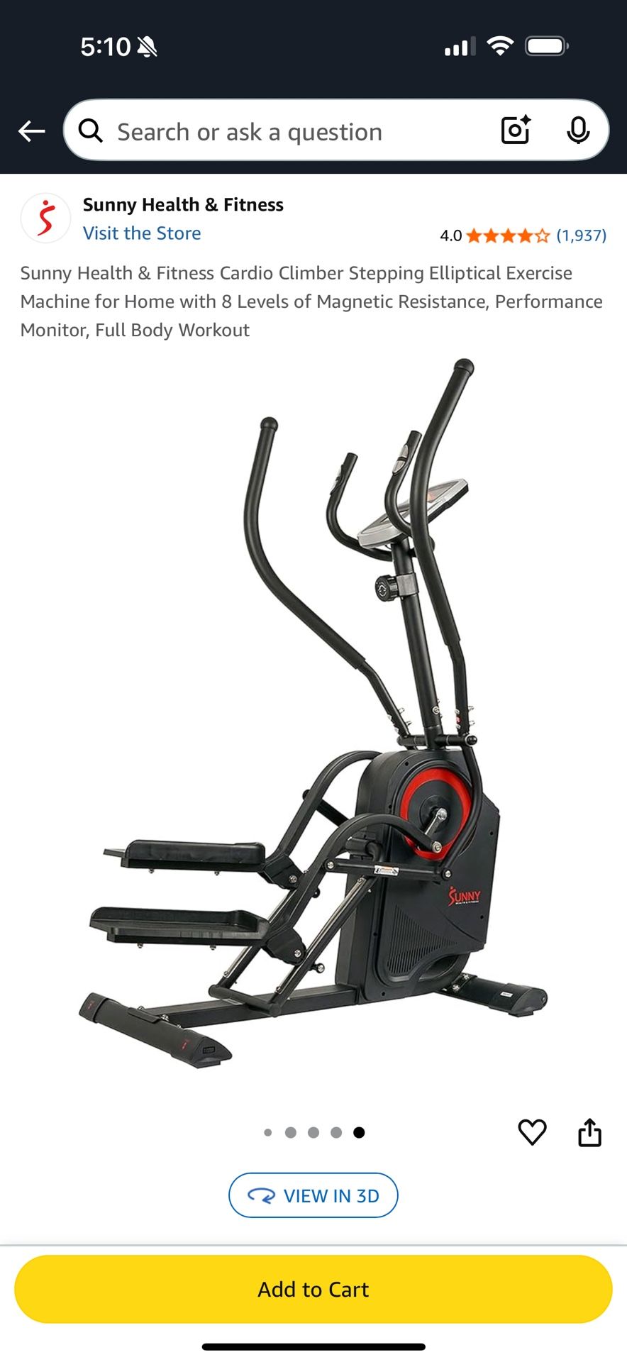 Sunny Health Elliptical 