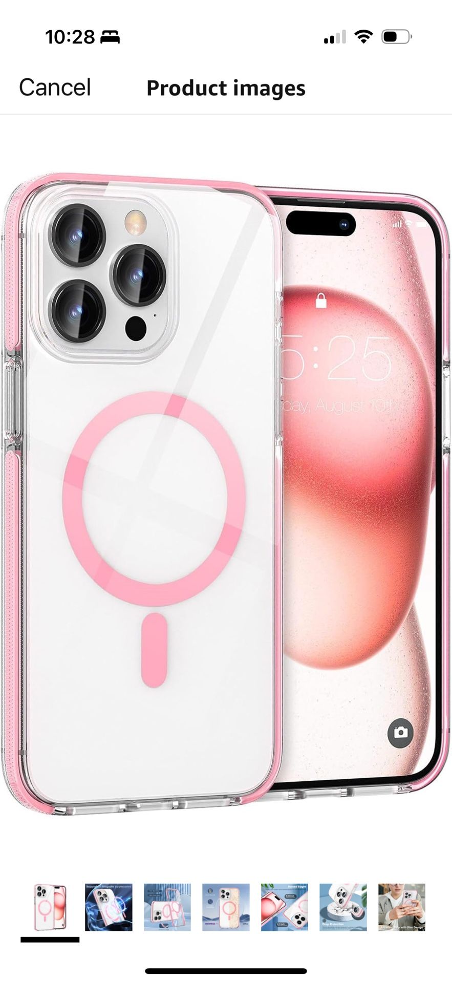 MATEPROX Magnetic Clear Cases for iPhone 15 Pro Case, Compatible with MagSafe,Transparent Shockproof Thin Slim Bumper Phone Cover 6.1" 2023-Magnetic P