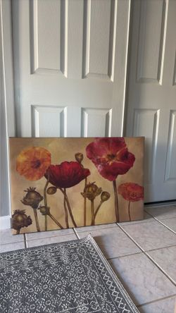 Flower Canvas Wall Hanging 36x24