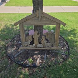 Wooden Nativity Scene