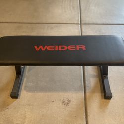 Flat Black Gym Weight Bench - Weider 