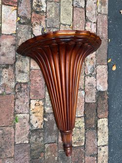 Large wood Fluted Sconce