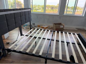 Full size bed with charging ports